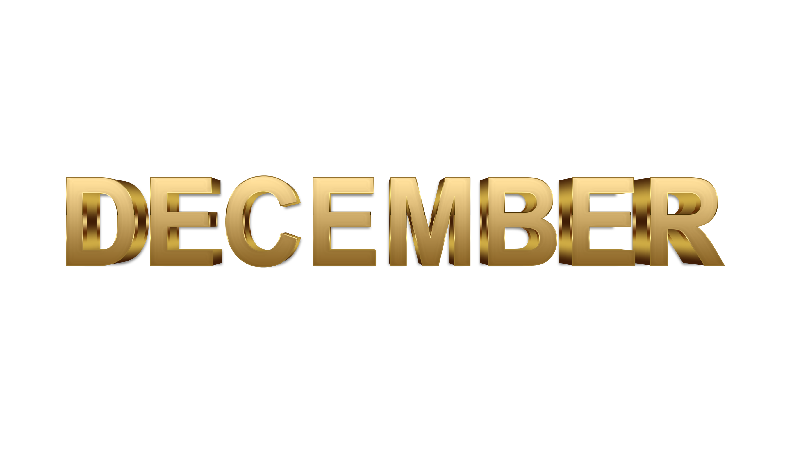 December word png, December png,  word December gold text typography PNG images free